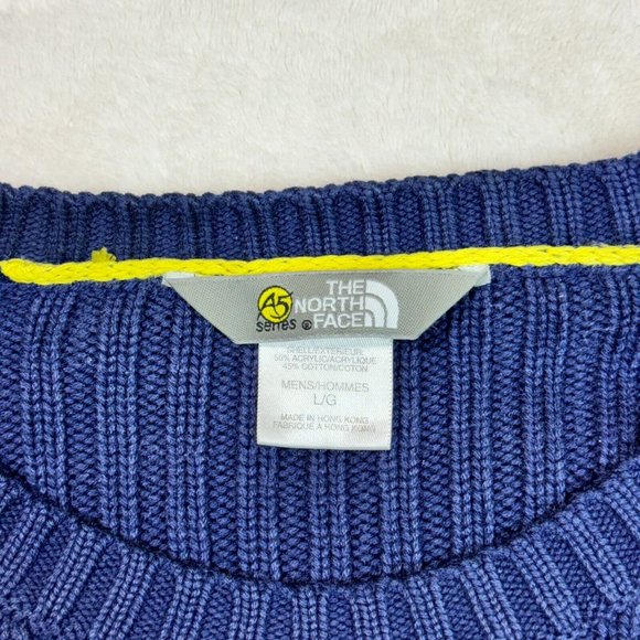 THE NORTH FACE A5 Series Men's L Vintage 90s Ribbed Knit Crewneck Winter Sweater - Picture 2 of 11